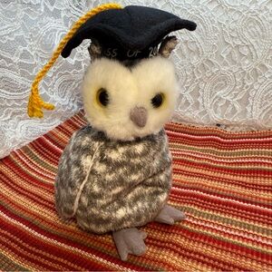 Vintage Ty Beanie Babies Smart Graduation Owl Class of 2001 w/Tag